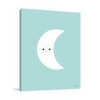White Moon Wall Art Print
