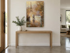 Autumn Walk Towards Eiffel city canvas print on the wall of a entry hall
