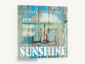 Sunshine Beach Chairs, beach chairs sunshine typography, coastal canvas wall art print ready to hang