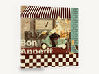 Scooter Chef Bistro, chef on scooter bon appetit kitchen, kitchen canvas wall art print ready to hang