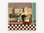 Scooter Chef Bistro, kitchen canvas wall art print, front view
