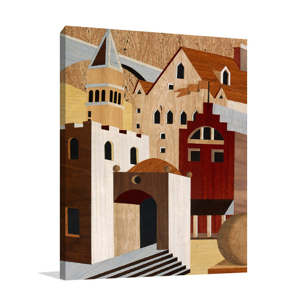 Village Scenery II Wall Art Print