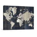 Old World Map Blue Wall Art Print