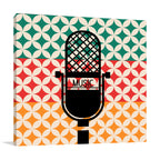 Microphone Music Retro Wall Art Print