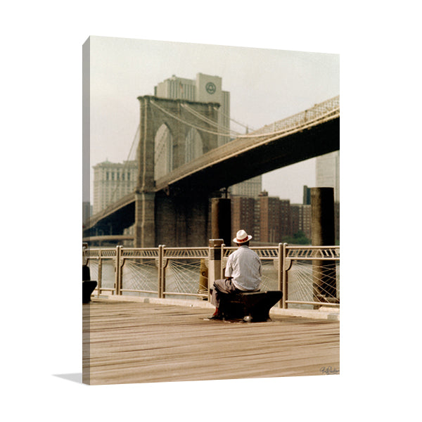 New York Man at the Brooklyn I Wall Art Print