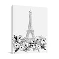 Eiffel Black and White Wall Art Print