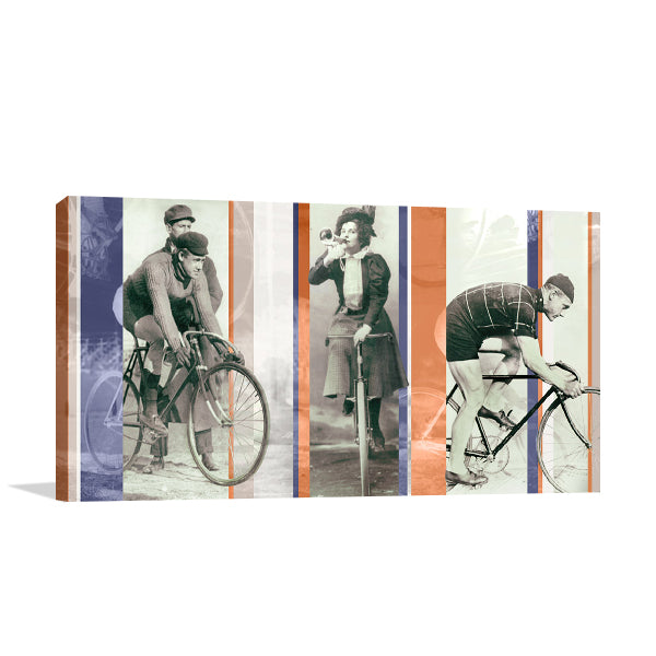 Vintage Bicycling Wall Art Print