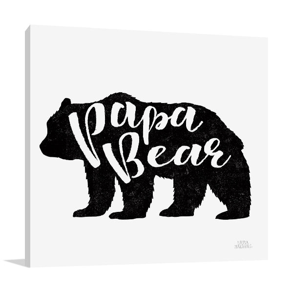 Papa Bear Wall Art Print