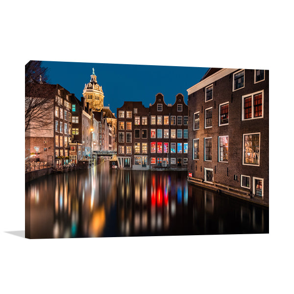 Amsterdam by Night Wall Art Print