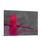 Pink Brooklyn Bridge Wall Art Print