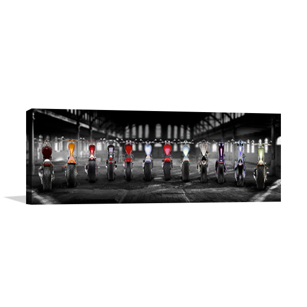 Bike Parade Wall Art Print