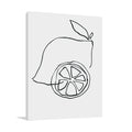 Fruit Contour Lemons Wall Art Print