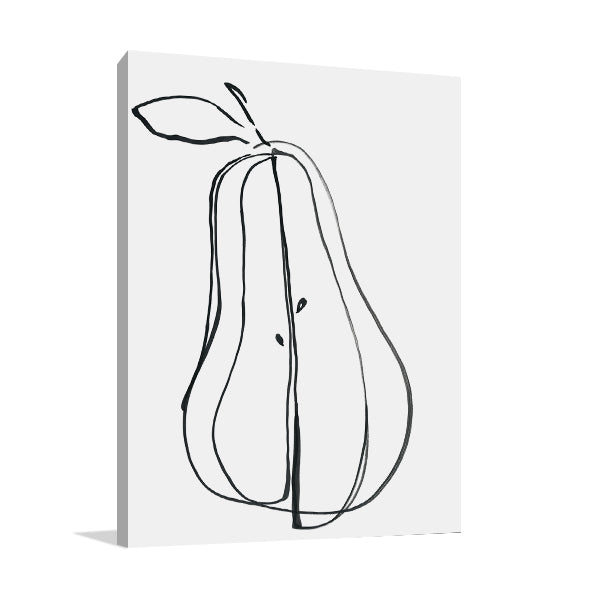 Fruit Contour Pear Wall Art Print