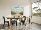 Dune Path Serenity coastal canvas print on the wall of a dining room