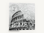 Rome Postmark Colosseum, vintage colosseum rome postmark, stretched canvas wall art print ready to hang