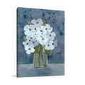 White Floral Blues II Wall Art Print