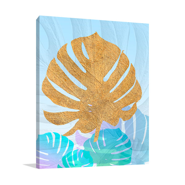 Goldnes Sommerblau II Wall Art Print