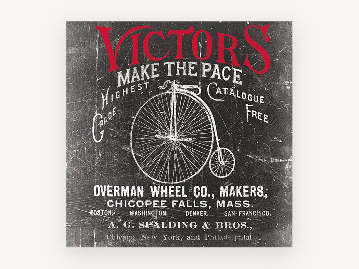 Victors Make the Pace, vintage canvas wall art print, front view