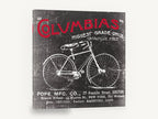 Columbias Bicycle Advertisement, vintage columbia bicycle advertising sign, stretched canvas wall art print ready to hang