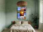 Adriatic Summer Collage coastal canvas print on the wall of a bedroom