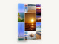 Adriatic Summer Collage, seascape montage photograph collage, coastal canvas wall art print ready to hang
