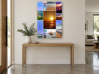 Adriatic Summer Collage coastal canvas print on the wall of a entry hall
