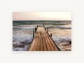 Jetty in the Surge, coastal canvas wall art print, front view
