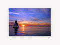 Sailing Into Dusk, coastal canvas wall art print, front view