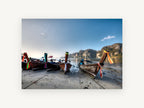 Longtails at Low Tide, coastal canvas wall art print, front view