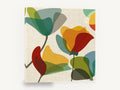 Overlapping Poppy Shapes, abstract overlapping flower shapes, floral canvas wall art print ready to hang