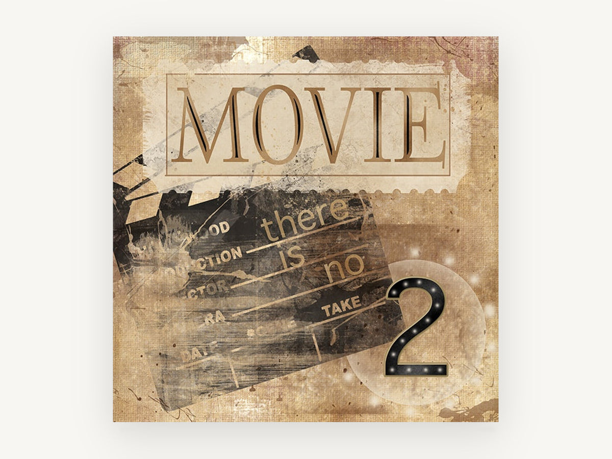 Movie, No Take Two, vintage canvas wall art print, front view
