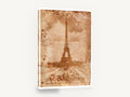 Paris Parchment Sepia, eiffel tower vintage sepia paris, city canvas wall art print ready to hang