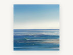 Silver Blue Horizon, coastal canvas wall art print, front view