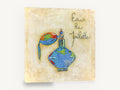 Blue Perfume Atomiser, retro blue perfume bottle, stretched canvas wall art print ready to hang