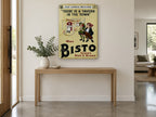 Tavern in the Town vintage canvas print on the wall of a entry hall