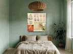 Parrot Cages Collage animal canvas print on the wall of a bedroom