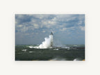 Storm Surge Lighthouse, coastal canvas wall art print, front view