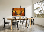 Amber Avenue landscape canvas print on the wall of a dining room