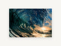 Inside The Curl, coastal canvas wall art print, front view