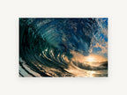 Inside The Curl, coastal canvas wall art print, front view