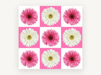 Gerbera Checkerboard, floral canvas wall art print, front view