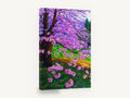Pink Blossom Canopy, pink blossom tree painting, landscape canvas wall art print ready to hang