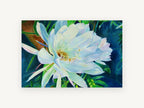 Night Bloom Moonlight, floral canvas wall art print, front view