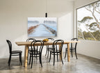 Frozen Canal Morning landscape canvas print on the wall of a dining room