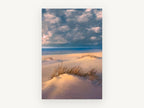 Dune Grass at Dusk, coastal canvas wall art print, front view