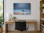 Causeway to the Lighthouse coastal canvas print on the wall of a study