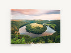 River Bend Dusk, river horseshoe bend sunset photograph, landscape canvas wall art print ready to hang