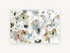 Soft Meadow Washes, floral canvas wall art print, front view