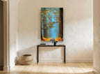 Amber Lane Haze landscape canvas print on the wall of a hallway