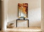Crimson Fog Avenue landscape canvas print on the wall of a hallway